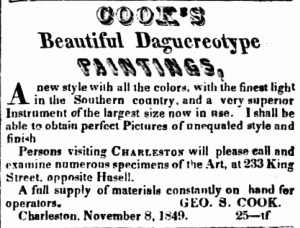 Cook Ch'ston adv. Feb.1850
