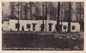 Cline Photo Co., Chatt. TN Spanish Cabin, Glass HS Helenwood
