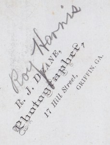 Dean, R. J. carte backmark RoyHarris