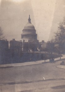 Washington DC view of Capitol detail real postcard