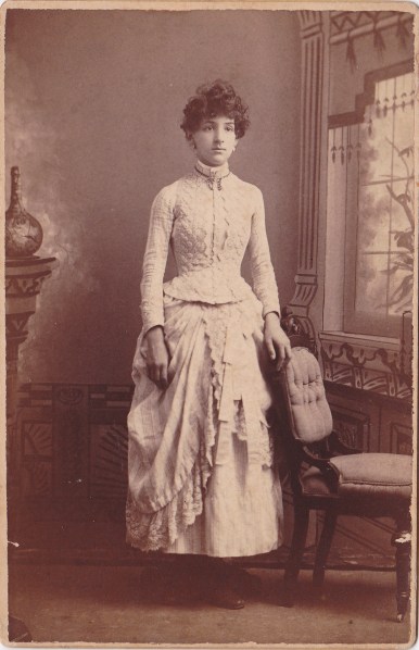 White, N.C. cabWomanWhiteDress