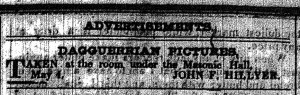 Hillyer daguerreotype adv.May1847