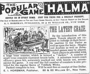 Parlor Game 1891 tennis