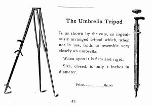 Anthony's Umbrella Tripod 1891
