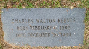 Marker for Charles Walton Reeves, photo via www.findagrave.com