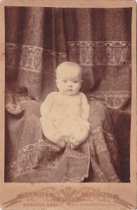 Cabinet card, unidentified baby, ca. 1894, by Edwards & Son, Atlanta GA