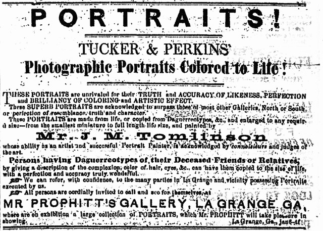Tucker &amp; Perkins, LaGrange adv Nov.1860