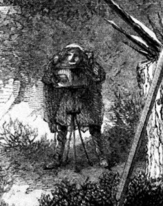 Detail of the "little" photographer on the left of the illustration on the right.