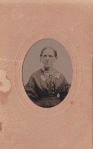 Annie Foy (Anne Elizabeth Foy), ca. 1870 tintype by J.U.P. Burnham; collection E. Lee Eltzroth 