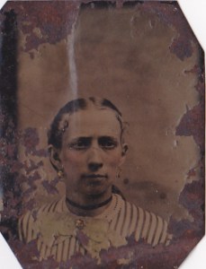 Martha Rebecca Foy Griner, ca.1870 tintype by J.U.P. Burnham; collection of E. Lee Eltzroth