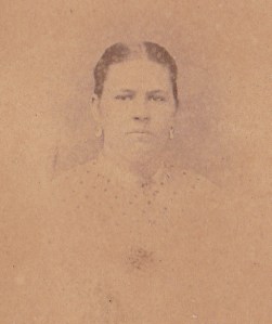 Eugenia Nantallia Foy Dutton, detail of carte de visite made ca. 1870 by an unidentified photographer; collection of E. Lee Eltzroth