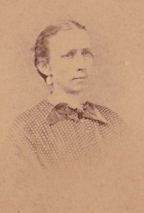 Martha Rebecca Foy Griner, carte de visite, vignette (detail) by unidentified photographer, ca. 1875; collection of E. Lee Eltzroth