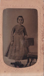 Alice Foy, ca. 1860, 1/6 plate tintype by an unknown Savannah photographer, possibly J.N. Wilson