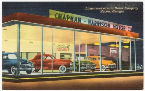 Chapman-Harrison Motor Company, Macon, Georgia." Card. 1930. Digital Commonwealth, http://ark.digitalcommonwealth.org/ark:/50959/w3763h37x (accessed July 04, 2016).