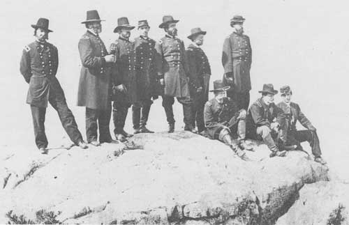 Gen.Thomas, staff, Lookout 1863