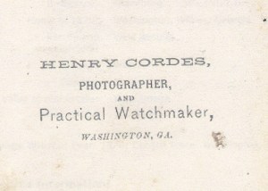 21 Cordes, Henry backmark, c1870