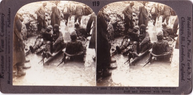 Keystone View Co. stereo Wounded WWI c1918