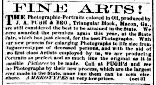 Pugh &amp; Bro., Macon, GA Jnl.&amp;Mesgr,, 31 Oct.1860